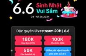 [🆕🇻🇳] Lep’ Daily – Live Gorgeous! 👕 Top1Fashion 👗   ĐẠI TIỆC SINH NHẬT TIKTOKSHOP 6.6
Duy nhất 20H | 6.6 tại:
Lep’ mời nàng đón xem phiên livestream siêu bùng nổ với ưu đãi lên đến 66% từ 4 tầng ưu đãi cộ , shares-0✔️ , likes-4❤️️ , date-2024-06-06 10:03:04🇻🇳🇻🇳🇻🇳📰🆕