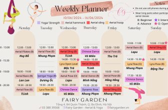 [🆕🇻🇳] Fairy Garden – Aerial & Yoga 🧘 Top1Yoga 🤸🏻‍♀️  Cập nhật lịch mới tuần mới
Cô Mộc Trà trở lại với lớp Lyra 2PM – 3.30PM thứ 4
Cô Thu Trà ra mắt với lớp Aerial Pose 12-1PM thứ 6
Cô Nhung Phạm với lớp Ly , shares-1✔️ , likes-11❤️️ , date-2024-06-09 14:06:17🇻🇳🇻🇳🇻🇳📰🆕