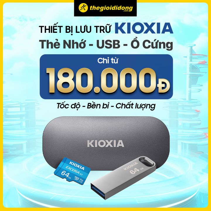 [🛍️🇻🇳] The Gioi Di Dong Joint Stock Company 🛍️ Top1Brand ⭐️ – Thiết bị lưu trữ Kioxia – Thẻ nhớ, Usb, Ổ cứng (Logo Kioxia)Thẻ nhớ 64Gb mua k …