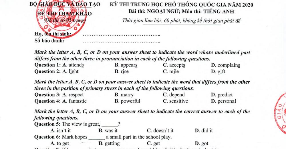 [🆕🇻🇳] Ngân hàng bài tập tiếng Anh theo chuyên đề 📚 Top1Learn 📕 9_De_TiengAnh_Thamkhao_K20.pdf , shares-477✔️ , likes-279❤️️ , date-2020-04-03 11:24:37🇻🇳🇻🇳🇻🇳📰🆕