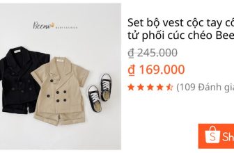 [🆕🇻🇳]  Đậu Đậu chuyên thời trang cho bé yêu 🧑‍🧒❤️️👶⭐️ Set bộ vest cộc tay công tử phối cúc chéo Beemo cho bé trai bé gái | Shopee Việt Nam , shares-0✔️ , likes-0❤️️ , date-2023-10-18 16:25:38🇻🇳🇻🇳🇻🇳📰🆕
