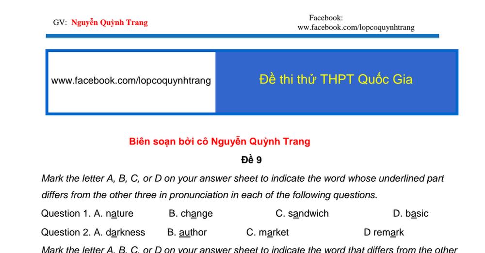 [🆕🇻🇳] Ngân hàng bài tập tiếng Anh theo chuyên đề 📚 Top1Learn 📕 thi thử 9.pdf , shares-265✔️ , likes-247❤️️ , date-2020-01-30 13:08:32🇻🇳🇻🇳🇻🇳📰🆕
