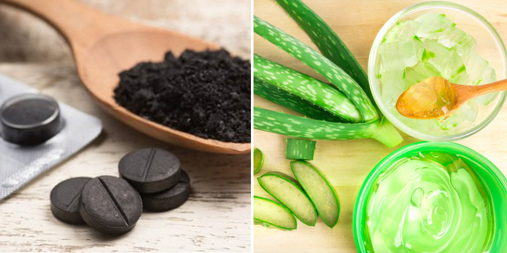 Mặt nạ than hoạt tính và nha đam