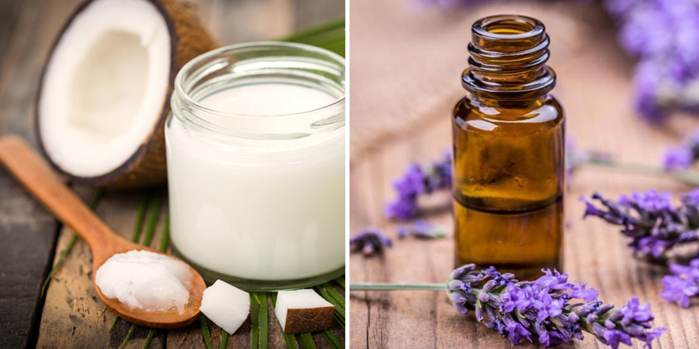 Mặt nạ dầu dừa và tinh dầu oải hương