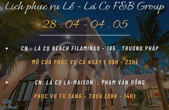 [🆕🇻🇳] Lá Cọ Beach Flamingo – Nhà Hàng Hải Sản Quảng Bình 🍔 Top1Food  🍜 Kính gửi quý khách hàng – Lịch phục vụ lễ 30/4 – 1/5 của hệ thông nhà hàng Lá Cọ“Tại Lá Cọ F&B, chúng tôi tin rằng ăn uống phải là một trải nghiệm tuyệt , shares-0✔️ , likes-9❤️️ , date-2023-04-26 22:35:43🇻🇳🇻🇳🇻🇳📰🆕