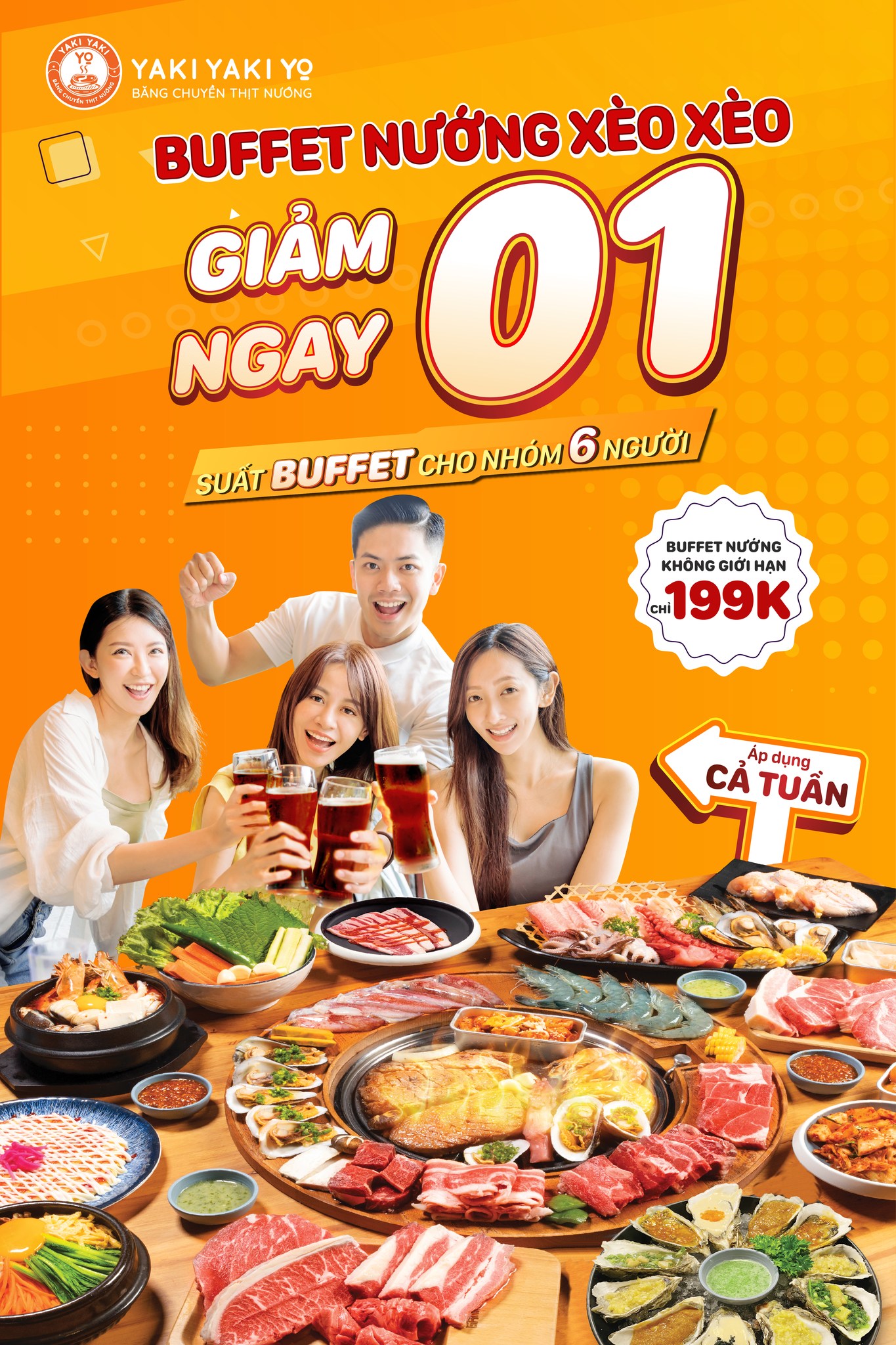 [🆕🇻🇳] Yaki Yaki Yo – Buffet băng chuyền nướng 🍔 Top1Food 🍜  NƯỚNG THỎA THUÊ – ƯU ĐÃI CỰC MÊ
MIỄN PHÍ 1 SUẤT BUFFET CHO NHÓM 6 NGƯỜI 

Một chiếc ưu đãi siêuuuu Mlem Mlem 
Cơ hội gắn kết tình động đội khi chúng ta cầ , shares-12✔️ , likes-366❤️️ , date-2024-01-18 16:08:05🇻🇳🇻🇳🇻🇳📰🆕