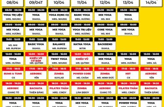 [🆕🇻🇳] Army Fitness & Yoga – Trung tâm thể dục thể thao cao cấp 🏋️ Top1Gym 💪  LỊCH TẬP TUẦN
Trung tâm xin gửi quý hội viên lịch tập tuần mới.
Thời gian : Từ 08/04 đến 14/04/2024
—
Army Fitness & Yoga trân trọng thông báo và kín , shares-0✔️ , likes-3❤️️ , date-2024-04-06 20:17:19🇻🇳🇻🇳🇻🇳📰🆕