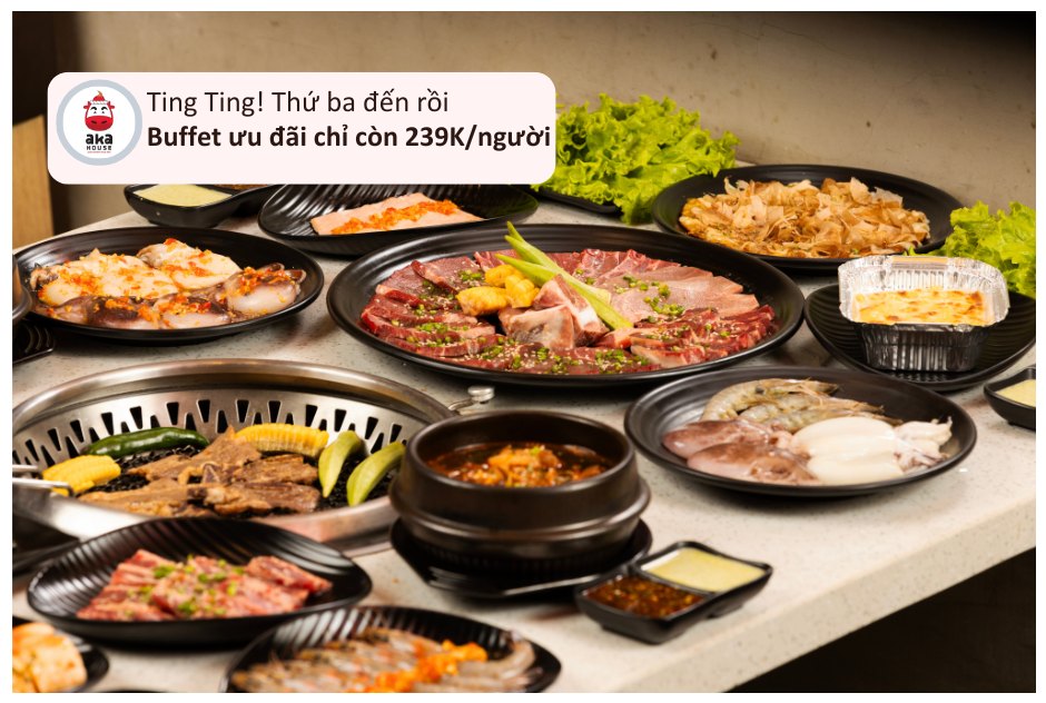 [🆕🇻🇳] Aka House – Quán nướng Nhật Bản 🍔 Top1Food 🍜 BẢN TIN ĐẦU TUẦN
Hôm nay thứ 2 ngày mai thứ ba Aka House có chương trình ưu đãi buffet thịt nướng giảm chỉ còn 239K/người cả nhà ơi!
Nhanh chân lao đến chi , shares-0✔️ , likes-13❤️️ , date-2024-02-25 23:06:01🇻🇳🇻🇳🇻🇳📰🆕