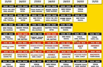 [🆕🇻🇳] Army Fitness & Yoga – Trung tâm thể dục thể thao cao cấp 🏋️ Top1Gym 💪  LỊCH TẬP TUẦN
Trung tâm xin gửi quý hội viên lịch tập tuần mới.
Thời gian : Từ 25/03 đến 31/03/2024
—
Army Fitness & Yoga trân trọng thông báo và kín , shares-0✔️ , likes-9❤️️ , date-2024-03-23 22:58:26🇻🇳🇻🇳🇻🇳📰🆕