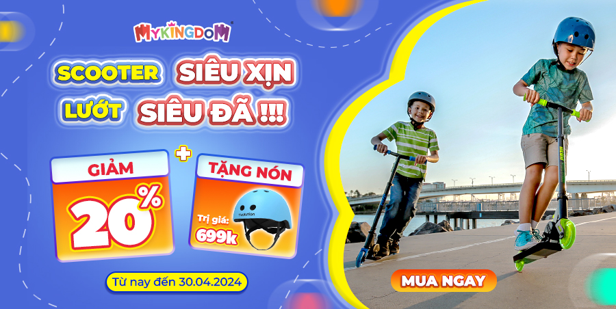 [🧸️🇻🇳] Mykingdom Baby – Sản phẩm đồ chơi giáo dục dành cho trẻ từ 0 đến 5 tuổi hàng đầu thế giới của Vương Quốc Đồ Chơi 🎈Top1Toys🧸️  MUA SCOOTER TẶNG NÓN BẢO HIỂM!!!
Giảm giá thêm 20% – Chỉ có trong tháng 4 này. 
 Shopee: 
 Lazada: 
Đặc biệt Scooter Neon Vector nay có thêm Ưu đãi  tại 
  , shares-4✔️ , likes-990❤️️ , date-2024-04-11 00:00:20🇻🇳🇻🇳🇻🇳📰🆕