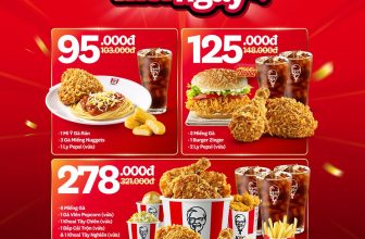 [🆕🇻🇳] KFC Vietnam 🍔 Top1Food 🍜 TẬN HƯỞNG KFC MỖI NGÀY VỚI MENU GIÁ ƯU ĐÃI!!!Team mê gà hãy ghé KFC mỗi ngày, quẹo lựa ngay những combo no phủ phê ngon tuyệt vời giá cực ưu đãi:
• Combo , shares-53✔️ , likes-28K❤️️ , date-2024-04-14 15:00:13🇻🇳🇻🇳🇻🇳📰🆕