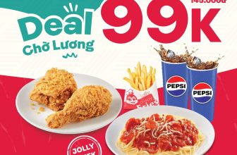 [🆕🇻🇳] Jollibee Vietnam – Gà rán Jollibee nổi tiếng khắp nơi vì chất lượng và đảm bảo vệ sinh 🍔 Top1Food 🍜 JOLLIBEE TUNG DEAL CHỜ LƯƠNG VỚI COMBO CHỈ 99K
Deal Jolly Week cực hấp dẫn đã quay lại với combo gồm 02 Miếng Gà Giòn Vui Vẻ, 01 Mý Ý Jolly, 01 Khoai tây , shares-47✔️ , likes-1K❤️️ , date-2024-04-22 00:00:03🇻🇳🇻🇳🇻🇳📰🆕