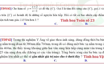 [🆕🇻🇳] Học Toán Lí cùng thầy Ái và Tư Duy Mở 📚 Top1Learn 📕 Flex cho 2K6 vào ngày mai: HAI CÂU trong 2 đề TOÁN LÍ tinh hoa cực PHÊ và cực dễ thi vào nhé!
———————-
Đăng kí TOÁN 25 ngày cuối  và Lí 20  , shares-8✔️ , likes-511❤️️ , date-2024-05-31 13:23:53🇻🇳🇻🇳🇻🇳📰🆕