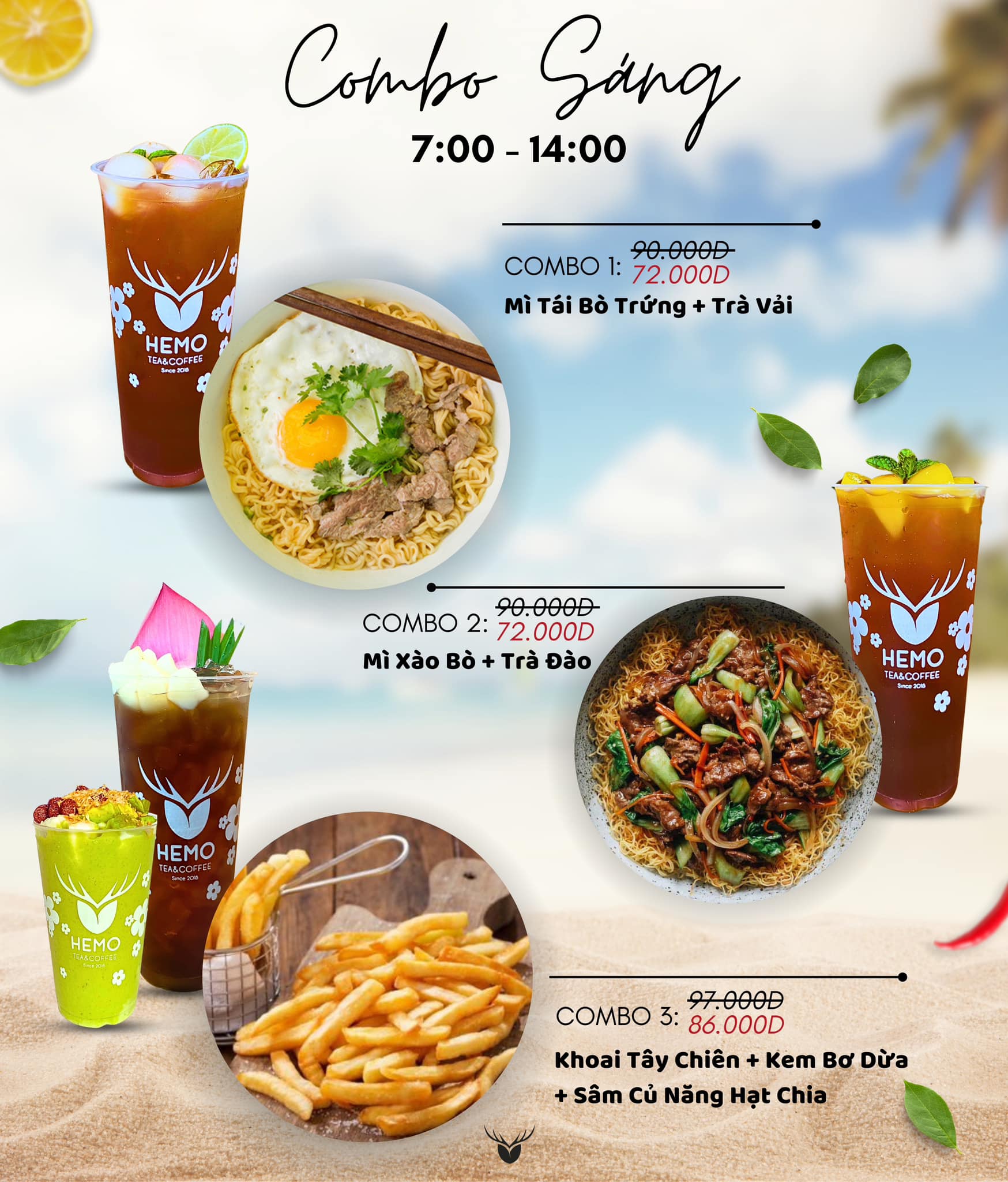 Cả nhà đừng quên “Combo Sáng” với deal siêu hời được mở bán vào khung giờ 7:00-14:00 hằng ngày tại nhà Hemo Sắp đến ngày thi TH