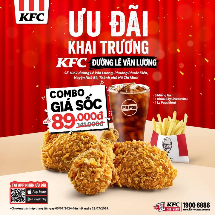 [🍗🇻🇳] KFC Vietnam 🍔Top1Food 🍗 – 03/07/2024 TƯNG BỪNG KHAI TRƯƠNG KFC ĐƯỜNG LÊ VĂN LƯƠNG!!!Alo alo tin vui gửi đ …