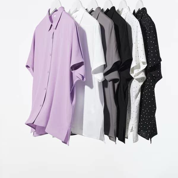 #uni_japan_sale Sơ mi Rayon nhà Uni thì chắc khỏi cần quảng cáo nữa đúng không chị em ơi Hãng vào saIe mã cộc tay với mẫu trơn và chấm bi tới 11/7 thôi ạ.