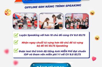 [🆕🇻🇳] IELTS Fighter – Chiến binh IELTS 📚 Top1Learn 📕  LỚP HỌC OFFLINE 60H NÂNG TRÌNH SPEAKING HOÀN TOÀN MIỄN PHÍ
> Tự tin nói tiếng anh như gió chỉ sau 3 buổi:Tham gia khóa học này, bạn sẽ được:
– Học trự , shares-0✔️ , likes-19❤️️ , date-2024-07-08 20:00:01🇻🇳🇻🇳🇻🇳📰🆕