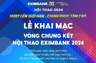 [🆕🇻🇳] Tuyển Dụng Eximbank –  Ngân hàng TMCP Xuất Nhập Khẩu Việt Nam 👁 Top1Jobs👥  ĐỪNG BỎ LỠ – LỄ KHAI MẠC HỘI THAO EXIMBANK 2024Lưu lại lịch ngay! Lễ khai mạc Hội thao Eximbank 2024Thời gian: 7h00, ngày 28/07/2024
Địa điểm: Nhà  , shares-0✔️ , likes-6❤️️ , date-2024-07-26 13:08:59🇻🇳🇻🇳🇻🇳📰🆕