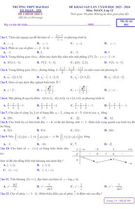 [🆕🇻🇳] TOÁN MATH – Tài liệu và đề thi môn Toán THPT 📚 Top1Learn 📕 Đề khảo sát lần 3 Toán 12 năm 2023 – 2024 trường THPT Hải Đảo – Quảng Ninh – TOANMATH.com , shares-66✔️ , likes-113❤️️ , date-2024-06-12 13:14:20🇻🇳🇻🇳🇻🇳📰🆕
