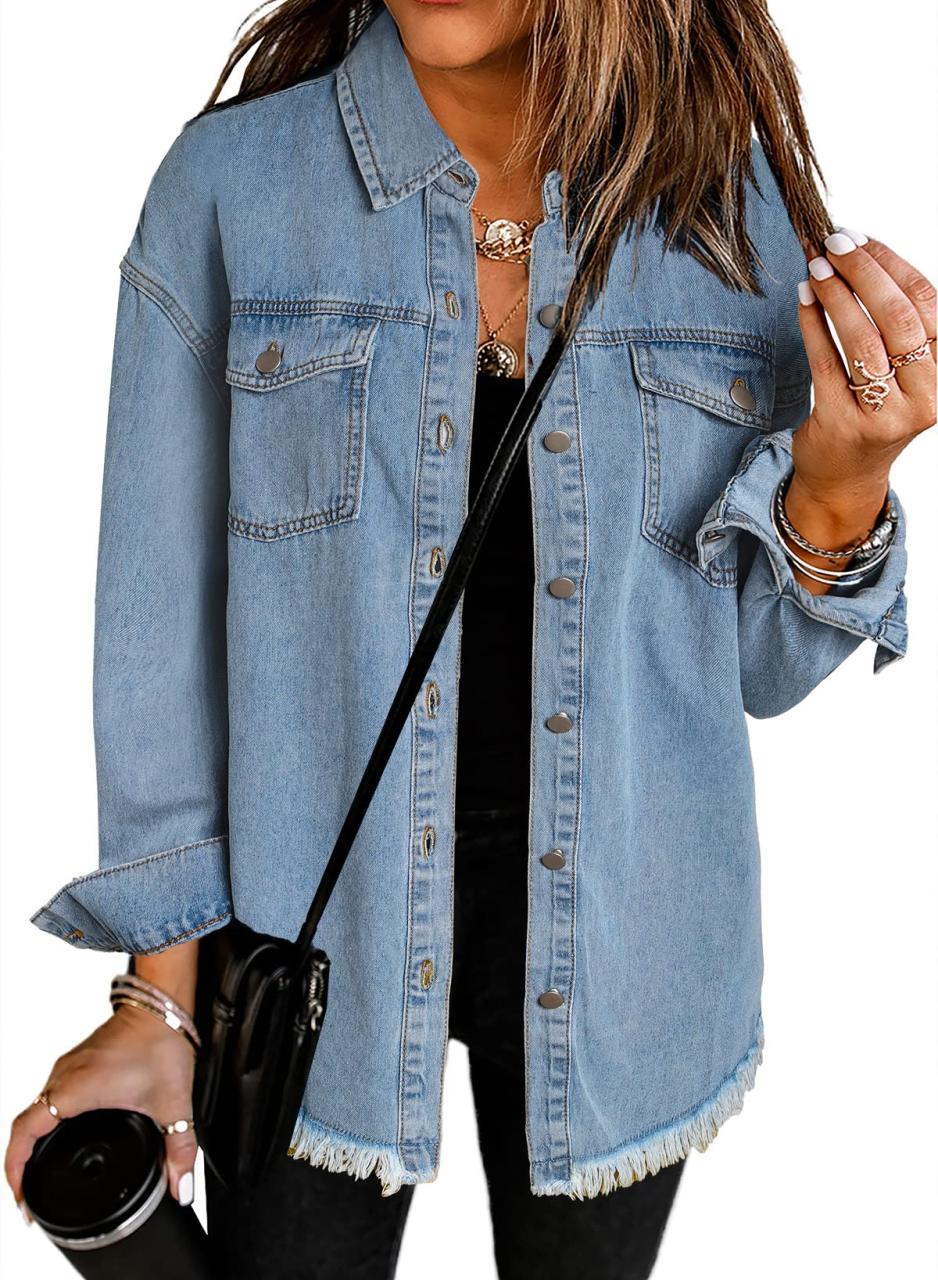 [🛒🇻🇳]Mua Dokotoo Women’s Oversized Denim Jacket Casual Long Boyfriend Distresse Jean Jacket Autumn Spring trên Amazon Mỹ chính hãng 2024 | Fado – , SKU – – fado.vn 🇻🇳🛒Top1Shop🛒 🇻🇳Top1Vietnam🇻🇳 🛍🛒🇻🇳