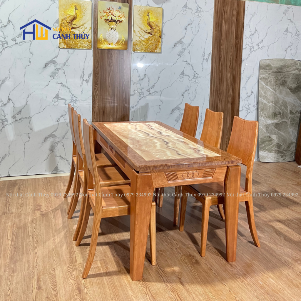 [🛒🇻🇳]Bàn ăn gia đình 6 ghế mặt đá vàng BA07 – Đồ gỗ Đê La Thành giá rẻ – , SKU – – noithatcanhthuy.com 🇻🇳🛒Top1Shop🛒 🇻🇳Top1Vietnam🇻🇳 🛍🛒🇻🇳