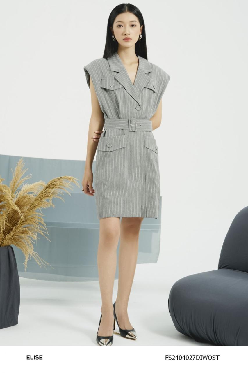 [🛒🇻🇳]ĐẦM GHI KẺ TRẮNG CỔ VEST TÚI NGỰC – , SKU – FS2404014DIWOST – elise.vn 🇻🇳🛒Top1Shop🛒 🇻🇳Top1Vietnam🇻🇳 🛍🛒🇻🇳