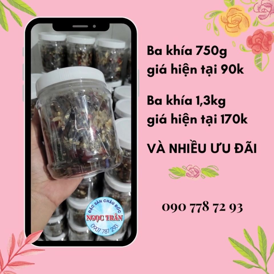 [🆕🇻🇳] Đặc sản châu đốc NGỌC TRÂN 🍔 Top1Food 🍜 Ưu đãi đặt biêt miễn phí ship khi:
 – Mua 2 hũ ba khía 750g.
 – Mua 1 hũ ba khía 1,3kg.
 – Mua bất kìa sản phẩm nào với khối lượng từ 2kg.
 , shares-0✔️ , likes-4❤️️ , date-2022-03-03 13:30:06🇻🇳🇻🇳🇻🇳📰🆕