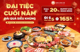 [🆕🇻🇳] Yaki Yaki Yo – Buffet băng chuyền nướng 🍔 Top1Food 🍜 ĐẠI TIỆC CUỐI NĂM – ƯU ĐÃI SIÊU LỚN
Giảm tới 20% và ưu đãi đi 6 tính tiền 5 cực hời!!!
Tận hưởng những buổi tiệc chào đón năm mới, nơi vừa ăn ngon sum  , shares-14✔️ , likes-394❤️️ , date-2024-01-02 19:29:01🇻🇳🇻🇳🇻🇳📰🆕