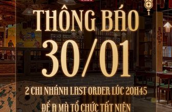 [🆕🇻🇳] A MÀ Kitchen – Nhà hàng Hongkong 🍔 Top1Food 🍜 𝐓𝐇𝐎̂𝐍𝐆 𝐁𝐀́𝐎 𝐋𝐀𝐒𝐓 𝐎𝐑𝐃𝐄𝐑 𝟑𝟎/𝟎𝟏Hôm nay 30/01 A Mà last order cả 2 Chi Nhánh lúc 20h45 để tổ chức tiệc tất niên.Từ ngày 31/01 A Mà vẫn hoạt động bình thườn , shares-3✔️ , likes-55❤️️ , date-2024-01-29 14:13:33🇻🇳🇻🇳🇻🇳📰🆕