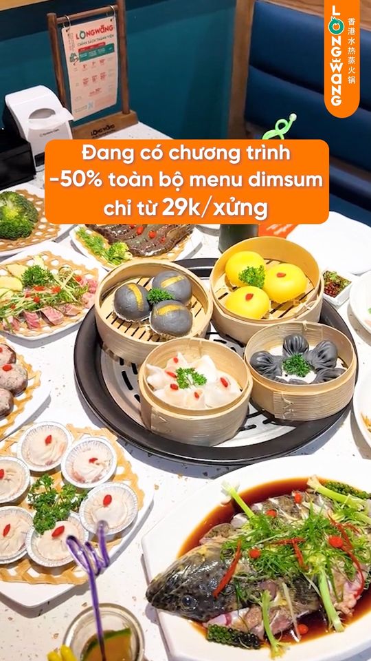 [🆕🇻🇳] Long Wang – Lẩu Hấp Thủy Nhiệt Hồng Kông 🍔 Top1Food 🍜 Mừng Đại Lễ – Mở Đại Tiệc Long Wang 
Để lại (.) nhận mã 50% toàn bộ menu dimsum xuyên tuần

 Kỳ nghỉ lễ 30/4 – 1/5 sắp đến, bạn đã sẵn sàng nạp năng lượng  , shares-1✔️ , likes-31❤️️ , date-2024-04-22 19:24:57🇻🇳🇻🇳🇻🇳📰🆕