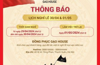 [🆕🇻🇳] Đồng Phục Gạo House – Là Xưởng sản xuất Áo Gia Đình, Áo Doanh Nghiệp, Công Ty, Áo Lớp, Áo Bảo Hộ… 👕 Top1Fashion 👗   Kính gửi quý khách hàng, quý đối tác, Gạo House trân trọng thông báo lịch nghỉ lễ như sau:Thời gian nghỉ: Từ Thứ Hai (ngày 29/04/2024) đến hết ngày Thứ , shares-0✔️ , likes-12❤️️ , date-2024-04-26 02:23:54🇻🇳🇻🇳🇻🇳📰🆕