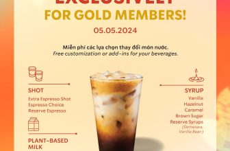[☕️🇻🇳] Starbucks Vietnam 🥤 Top1Coffee ☕️  GOLD DAY FOR GOLD MEMBER!Dành riêng cho thành viên hạng Gold của Starbucks Rewards: trong ngày đôi 05.05 này các bạn sẽ được thay đổi bất kỳ lựa chọn n , shares-12✔️ , likes-407❤️️ , date-2024-05-03 13:00:17🇻🇳🇻🇳🇻🇳📰🆕