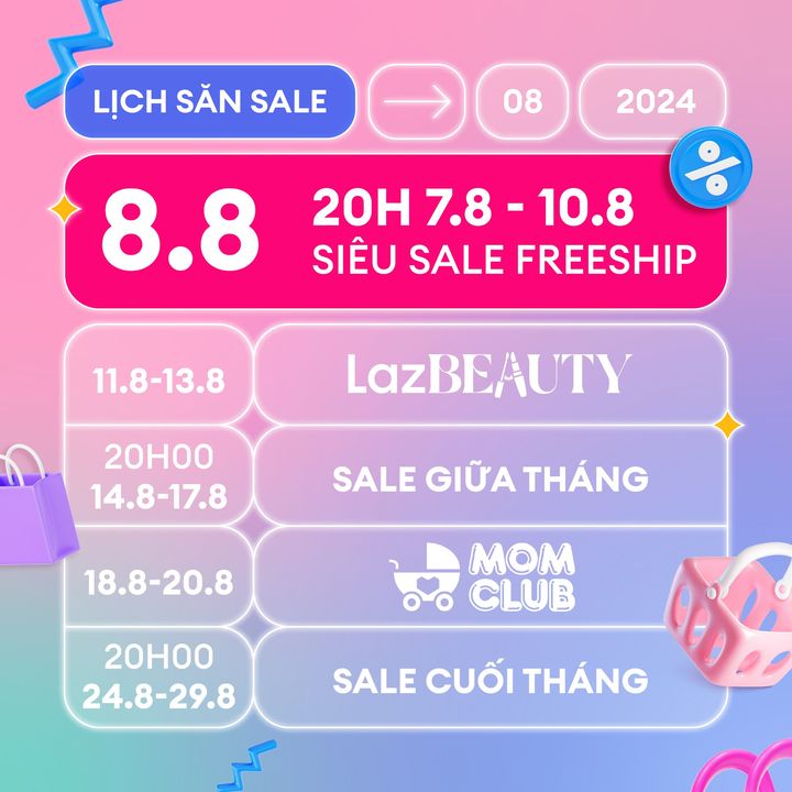 [🛍️🇻🇳] Lazada là trang mua sắm trực tuyến uy tín hàng đầu tại Việt Nam 🛍️ Top1Shop ❤️️ – Lịch Sale Lazada Tháng 8 – Mua sắm thả ga cùng siêu sale freeship📍 Đừng bỏ qua …