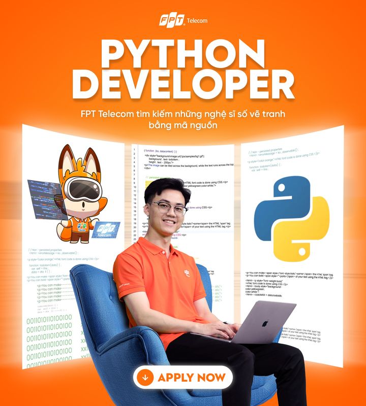 [💼🇻🇳] Tuyển dụng FPT Telecom 💼 Top1Jobs 👥 – Python Developer: Vẽ nên bức tranh kỳ diệu từ những dòng mã lệnh🟢 Bạn th …