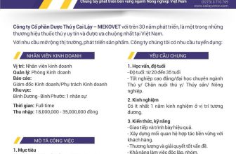 [💼🇻🇳] TUYỂN DỤNG MAVIN 👁 Top1Jobs👥 THÔNG BÁO TUYỂN DỤNG MKV
Nhân viên Kinh doanh thuốc thú y khu vực Bình Dương – Bình Phước
Chi tiết theo file đính kèm.
Trân t , shares-0✔️ , likes-0❤️️ , date-2024-08-05 21:31:46🇻🇳🇻🇳🇻🇳📰🆕