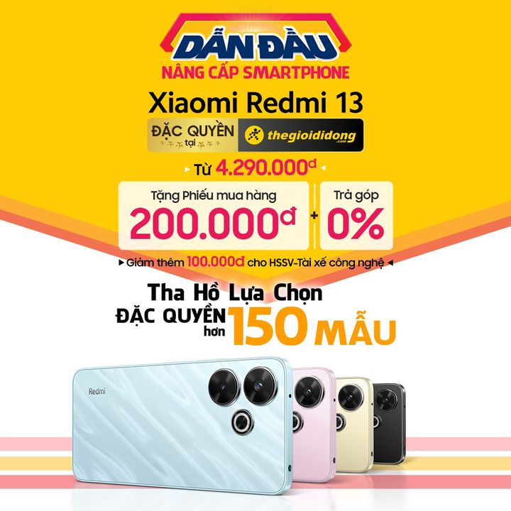 [🛍️🇻🇳] The Gioi Di Dong Joint Stock Company 🛍️ Top1Brand ⭐️ – Xiaomi Redmi 13 Series – Đặc quyền tại TGDĐ🔥Tặng phiếu mua hàng 200,000đ – Tr …