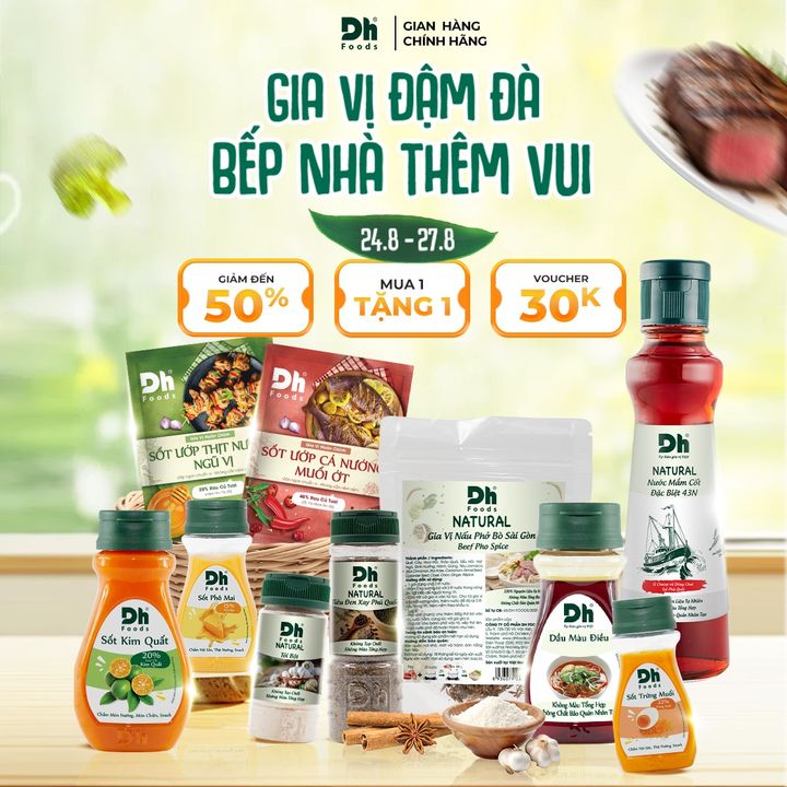 [😋🇻🇳] Dh Foods – ❤ GIA VỊ TỰ NHIÊN – HÀNH TRÌNH ĐI KHẮP VIỆT NAM VÀ VƯƠN RA THẾ GIỚI ❤ 🍔Top1Food 🍜 – Siêu Sale Cuối Tháng – Săn Deal Xả Láng Cùng Dh Foods

Chỉ Có Tại Lazada!



Cuối t …