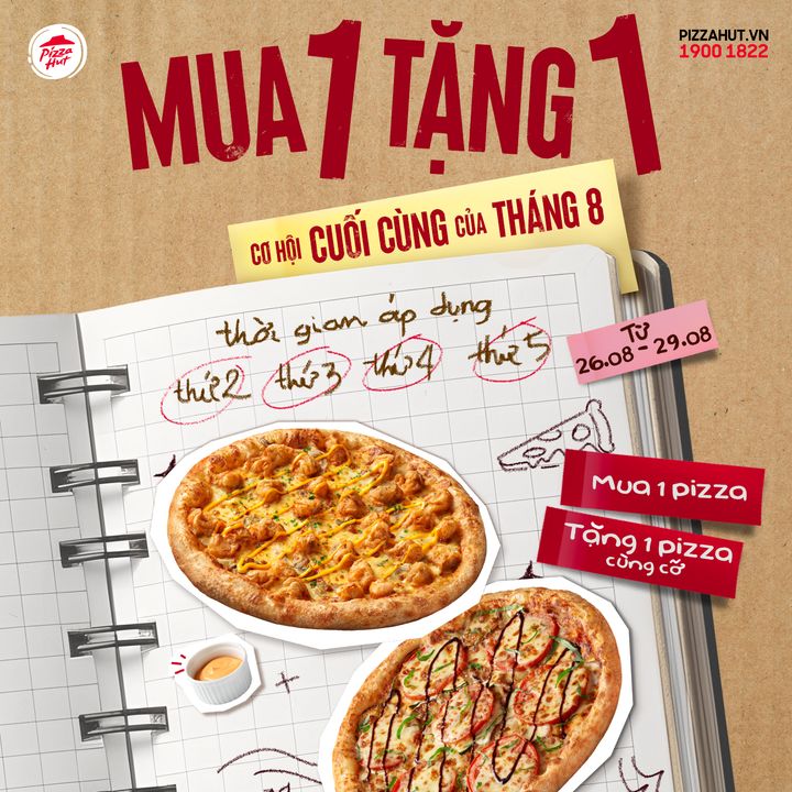 [🍕🇻🇳] Pizza Hut Việt Nam 🍕 Top1Pizza – no1Pizza 🥘 – ️💅  MỆT RÃ RỜI, HUT ĐÃI PIZZA ĐÃ ĐỜI🔥 MUA 1 TẶNG 1 🔥  CƠ HỘI CUỐI C …