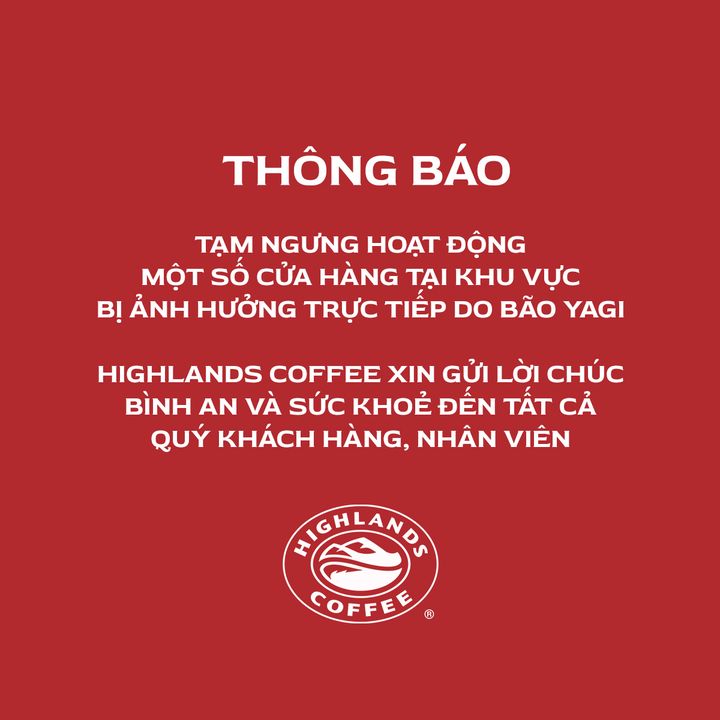 [☕️🇻🇳] Highlands Coffee – THƯƠNG HIỆU BẮT NGUỒN TỪ CÀ PHÊ VIỆT NAM ☕️ Top1Coffee 🥤 – [THÔNG BÁO TỪ HIGHLANDS COFFEE]



Theo chủ trương thực hiện công tác chống bão Ya …