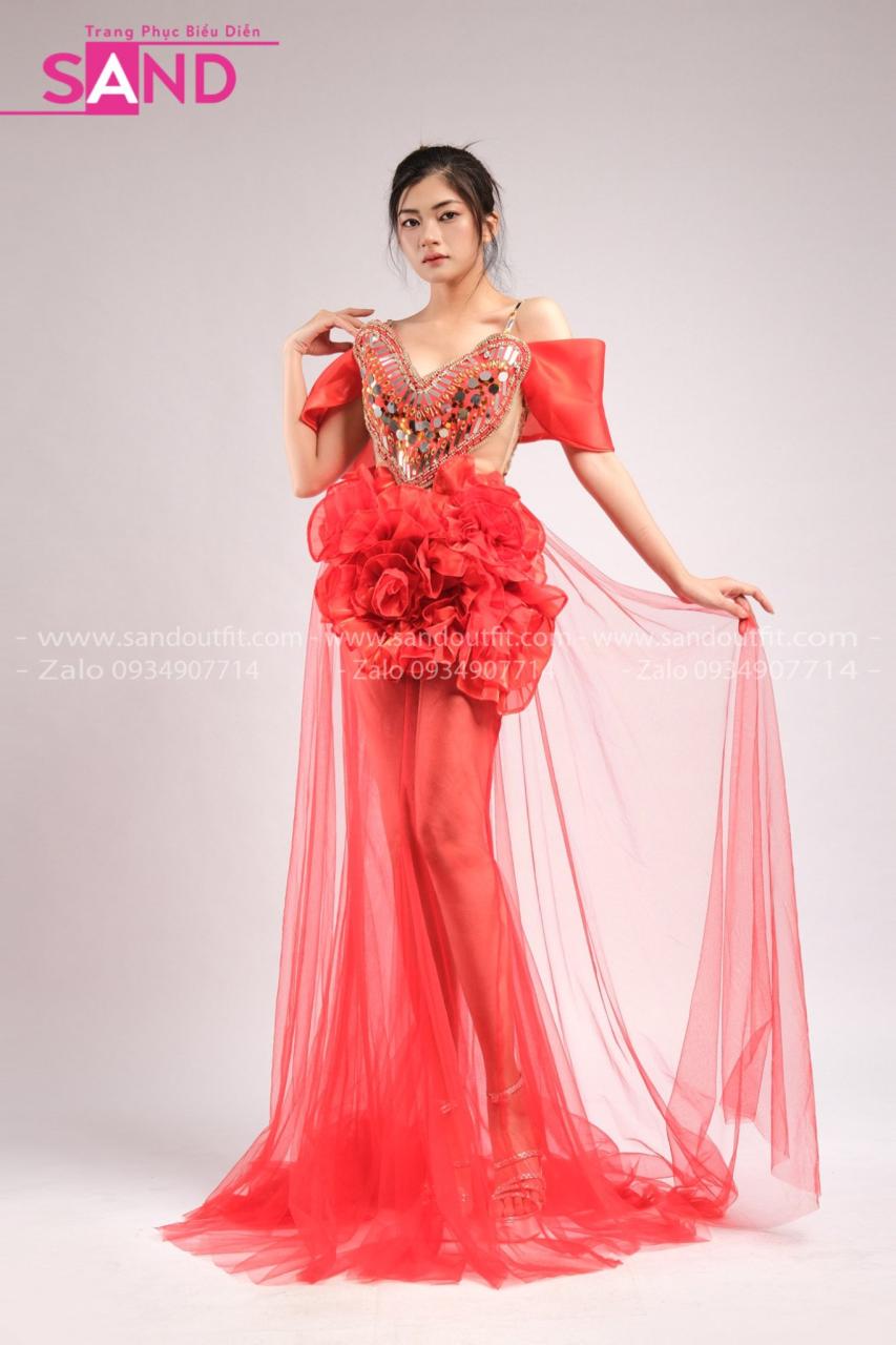 [🛒🇻🇳]VDD0402 Váy Dạ Hội Dài Đính Đá Đỏ - Sand Outfit , SKU - - sandoutfit.com 🇻🇳🛒Top1Shop🛒 🇻🇳Top1Vietnam🇻🇳 🛍🛒🇻🇳