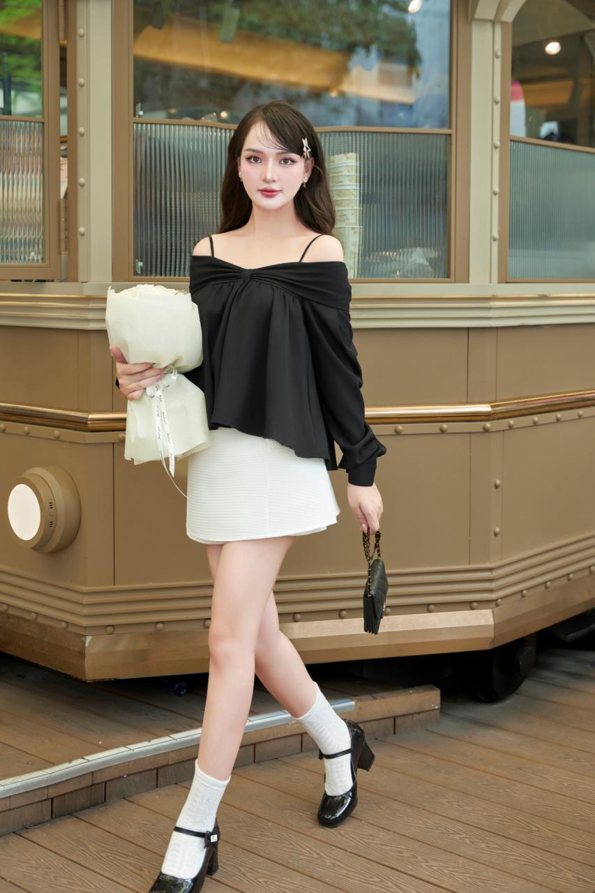 [🛒🇻🇳]Áo Dây Trễ Vai Tay Dài – , SKU – A1602BK – edini.vn 🇻🇳🛒Top1Shop🛒 🇻🇳Top1Vietnam🇻🇳 🛍🛒🇻🇳