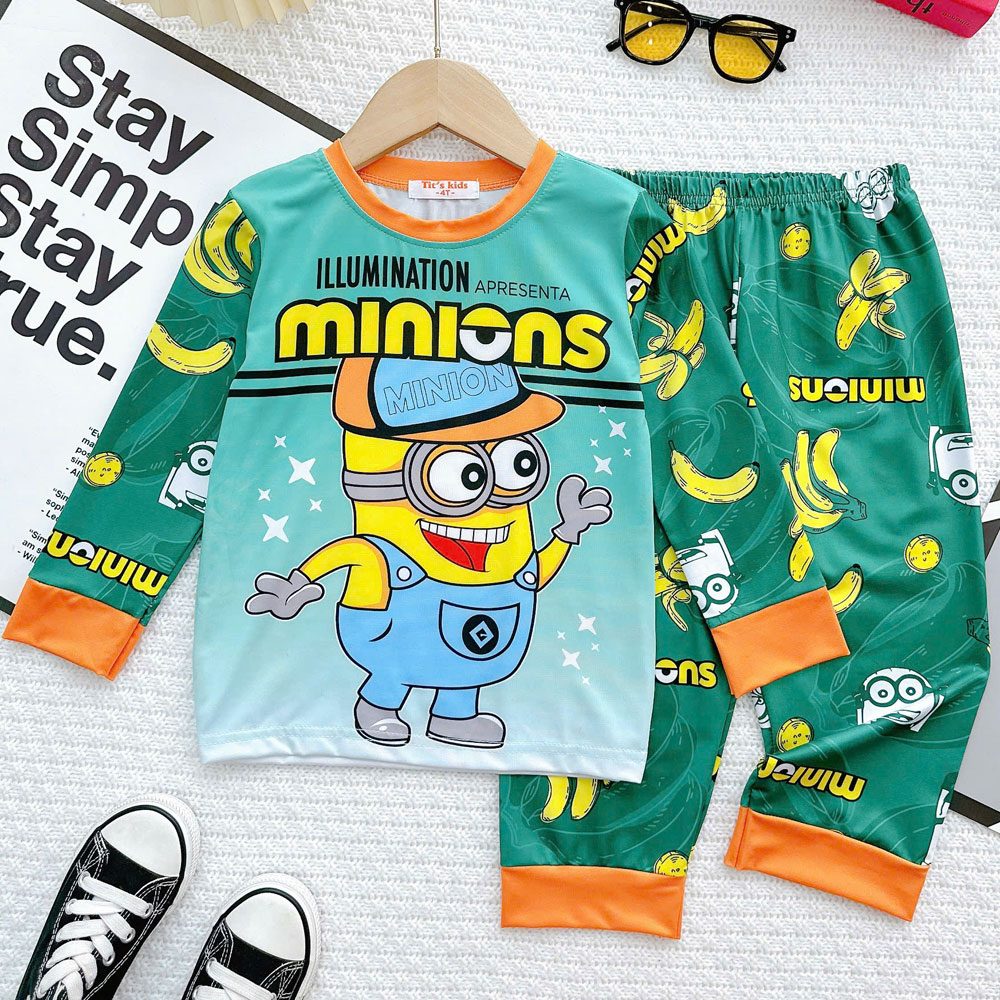 [🛒🇻🇳][14kg-43kg] Đồ bộ dài thun lụa in 3D hàng VN cao cấp màu xanh Minions – Disney , SKU – BD250-3 – besanhdieu.com 🇻🇳🛒Top1Shop🛒 🇻🇳Top1Vietnam🇻🇳 🛍🛒🇻🇳