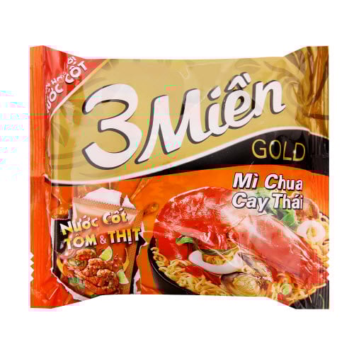 Mì 3 Miền Gold Chua Cay Thái Gói 75g