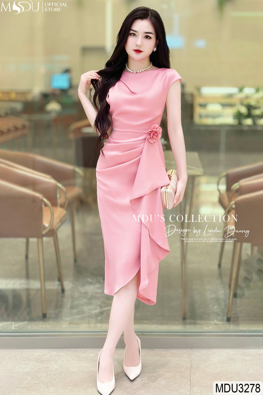 [🛒🇻🇳]Váy Thiết Kế MDU3278 Màu Hồng Nhạt Hoa Rời Linh Động – , SKU – – mdufashion.com 🇻🇳🛒Top1Shop🛒 🇻🇳Top1Vietnam🇻🇳 🛍🛒🇻🇳
