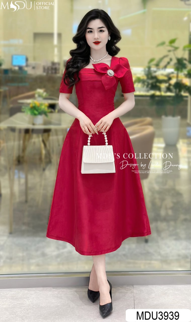 [🛒🇻🇳]Váy Thiết Kế MDU3939 Màu Đỏ Cổ Vuông Đính Đá Sang Trọng – , SKU – MDU3939 – mdufashion.com 🇻🇳🛒Top1Shop🛒 🇻🇳Top1Vietnam🇻🇳 🛍🛒🇻🇳