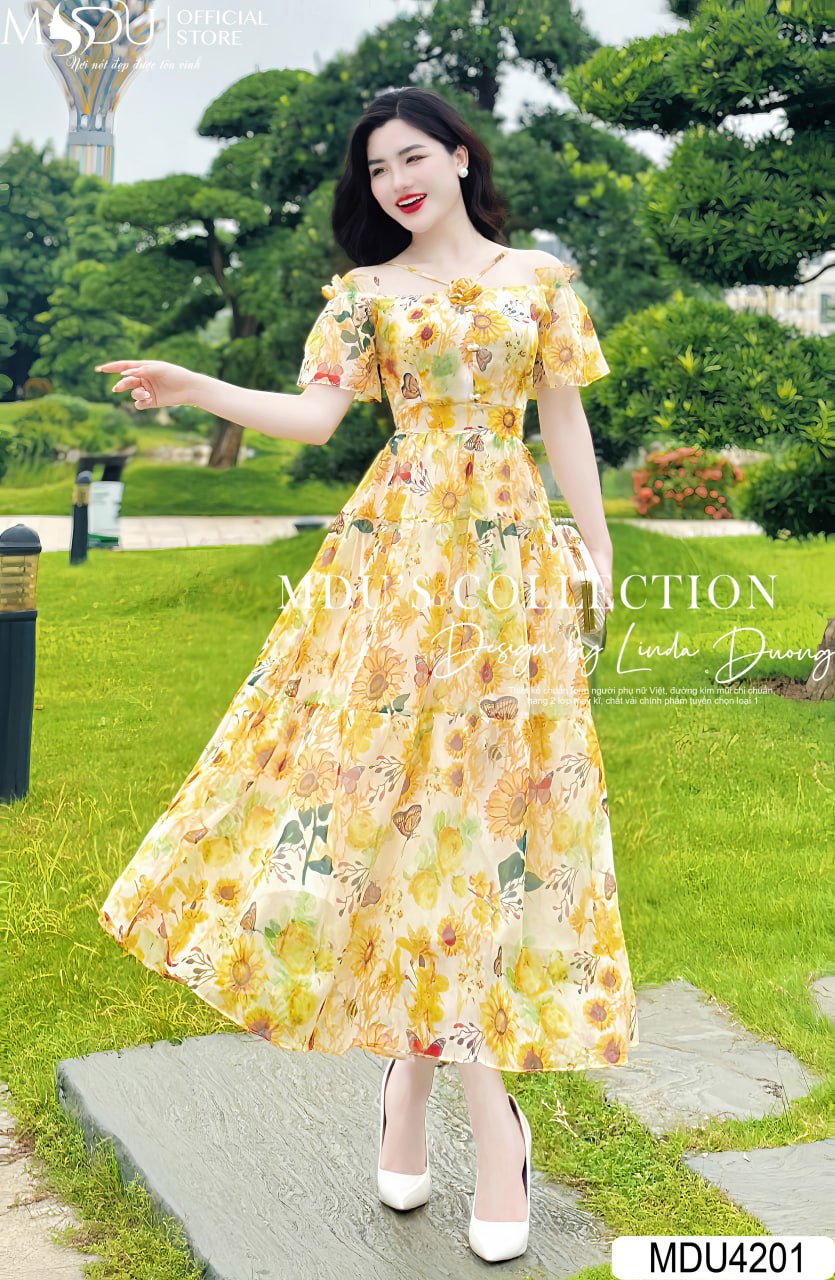 [🛒🇻🇳]Váy Đầm Đi Biển MDU4201: Màu Vàng Trễ Vai Phối Hoa Nhí – , SKU – MDU4201 – mdufashion.com 🇻🇳🛒Top1Shop🛒 🇻🇳Top1Vietnam🇻🇳 🛍🛒🇻🇳
