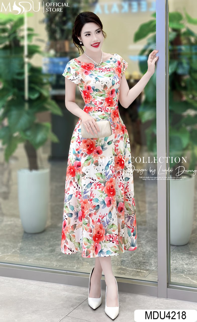 [🛒🇻🇳]Váy Thiết Kế MDU4218 – Váy Xòe Cổ Thuyền Phối Cùng Họa Tiết Bắt Mắt Cuốn Hút – , SKU – – mdufashion.com 🇻🇳🛒Top1Shop🛒 🇻🇳Top1Vietnam🇻🇳 🛍🛒🇻🇳