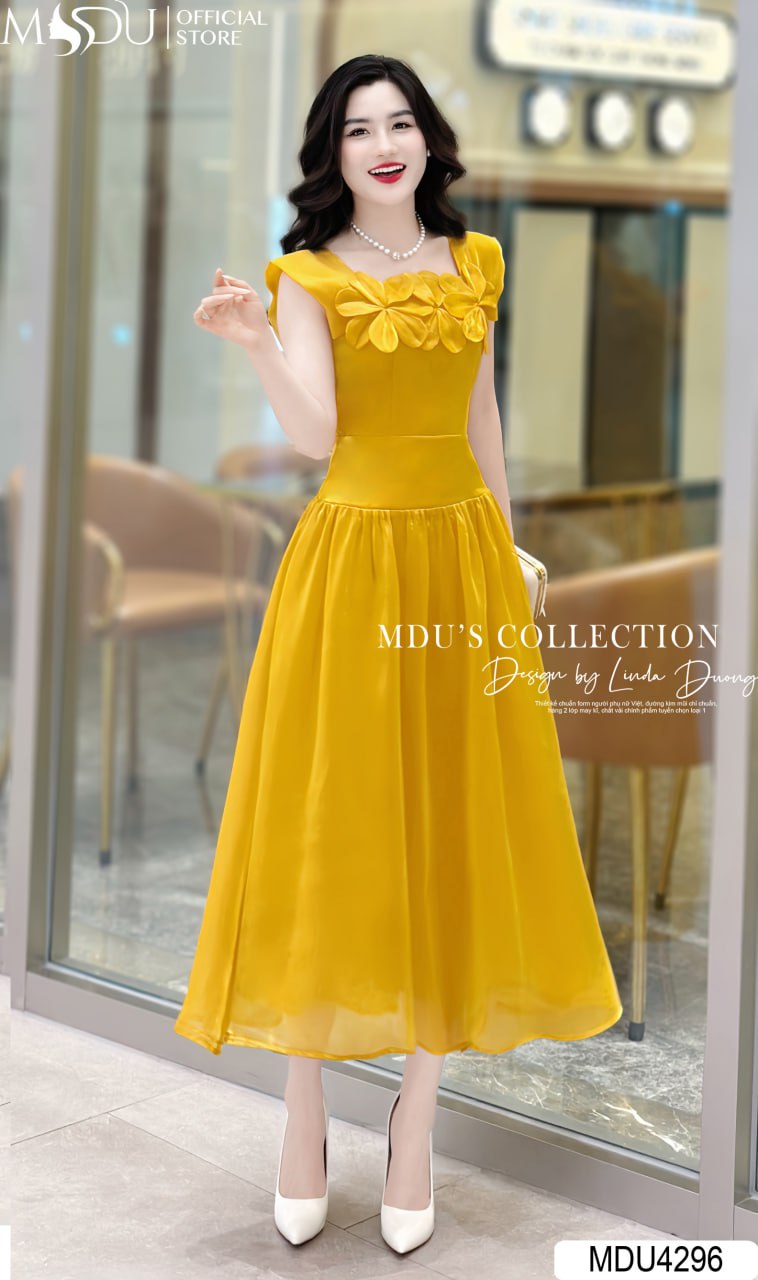 [🛒🇻🇳]Váy Thiết Kế MDU4296 Màu Vàng Óng Ánh Sang Trọng – , SKU – – mdufashion.com 🇻🇳🛒Top1Shop🛒 🇻🇳Top1Vietnam🇻🇳 🛍🛒🇻🇳