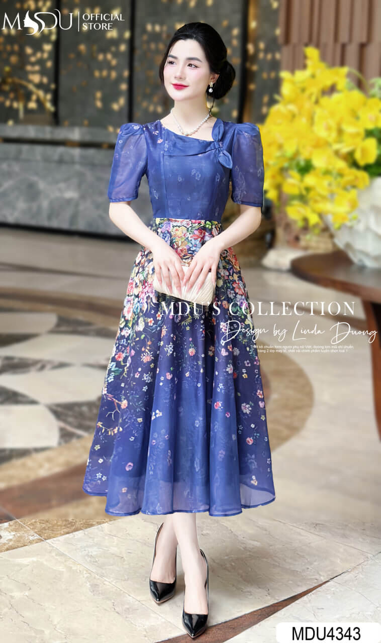 [🛒🇻🇳]Váy Thiết Kế MDU4343 Màu Xanh Phối Họa Tiết Tinh Tế – , SKU – – mdufashion.com 🇻🇳🛒Top1Shop🛒 🇻🇳Top1Vietnam🇻🇳 🛍🛒🇻🇳