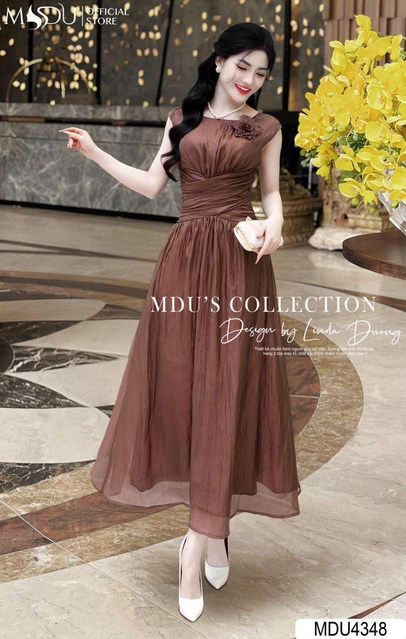 [🛒🇻🇳]Váy Thiết Kế MDU4348 Màu Nâu Dáng Dài Tay Hến Đính Hoa Tinh Tế – , SKU – – mdufashion.com 🇻🇳🛒Top1Shop🛒 🇻🇳Top1Vietnam🇻🇳 🛍🛒🇻🇳